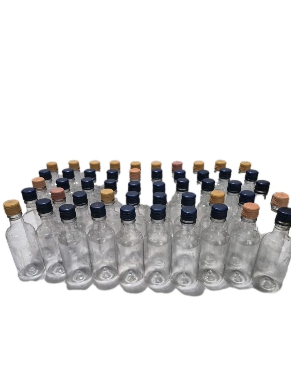 Lot Of 50 Empty Clear Plastic Bottles ( 187 Ml. ) 6.3 Oz.
